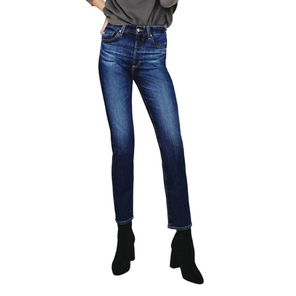 AG Adriano Goldschmied Dark Blue Slim Straight Jeans